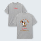 WOFF grey 100% cotton crew neck t-shirt with 'Whelp' logo on front and 'Born to be Wild' graphic with a wolf pup on back.