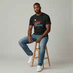 WOFF black 100% cotton crew neck t-shirt with "Wolves Don't Bark They Intimidate" graphic print.